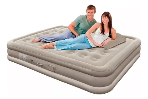 Colchón Cama Inflable Eléctrico (2 Plazas) Con Dos Almohadas
