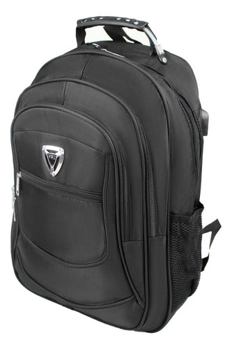 Mochila Bolsa Social Executiva Notebook Laptop Reforçada Usb Cor Marrom