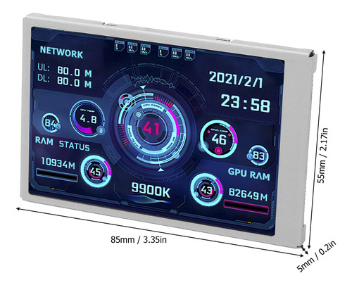 Mini Monitor, Pantalla De 3.5 Pulgadas, Usb Tipo C, Ips, Vis