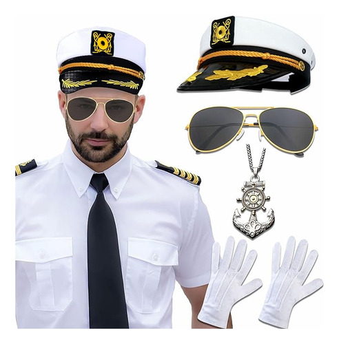 Sombrero Capitan Yate Disfraz Capitan Yate Juego Accesorios