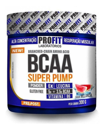 Super Pump Powder 6:1:1 de BCAA, 300 g, sabor a sandía Profit