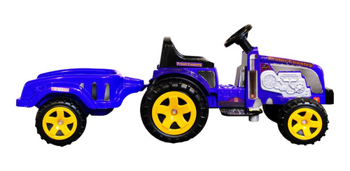 Imagem 1 de 6 de Trator Infantil Eletrico 6v Grande Menino Azul Com Caçamba