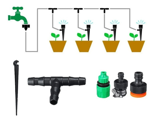 Imagen 7 de 7 de Kit De Riego Sistema Automático Goteo O Aspersor 25m +timer