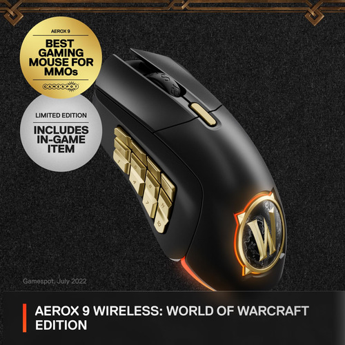 Ratón Para Juegos Steelseries Aerox 9 Wireless Wow Edition