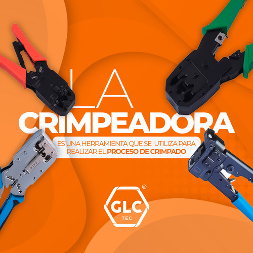 Pinza Crimpeadora Conectores Metal Corta Pela Cable Rj Glc