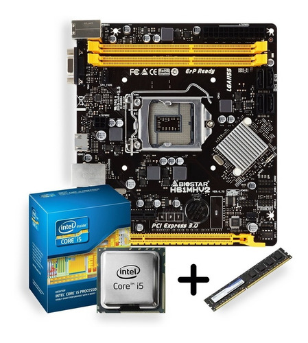 Tarjeta Madre H61m + Intel Core I5 +memoria Ram 4gb