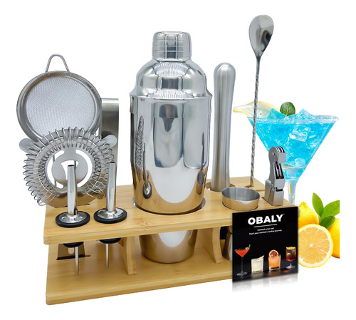 Obaly Kit De Camarero De 11 Piezas, Coctelera Para Cocteles