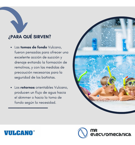 Skimmer Vulcano + Kit Completo Accesorios P/ Pileta Hormigón