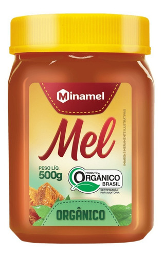 Mel Silvestre Orgânico Minamel 500g - Mel Puro Exportação