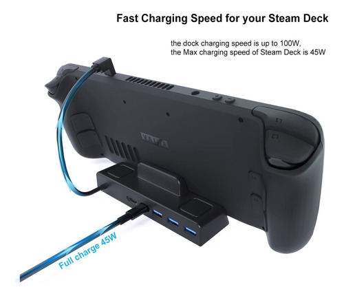 Base Hdmi Dock Tv Para Deck Accessories 5 En 1