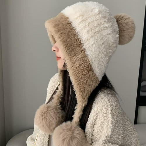 Gorro De Punto Con Orejeras De Felpa Cálido Para Invierno Co