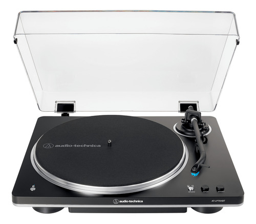 Bandeja Tocadiscos Audio Technica Lp70x Bluetooth Silver Color Negro Y Plateado