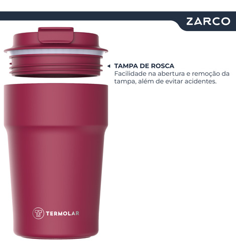 Copo Térmico Original Uniq 380ml Com Tampa Café Chá Termolar