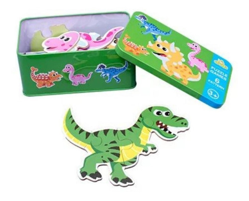 Puzzles Rompecabezas De Dinosaurios Juego Didáctico Madera