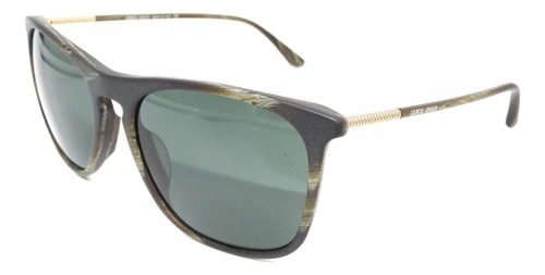Lentes De Sol Giorgio Armani Striped Grey Horn Ar8076f
