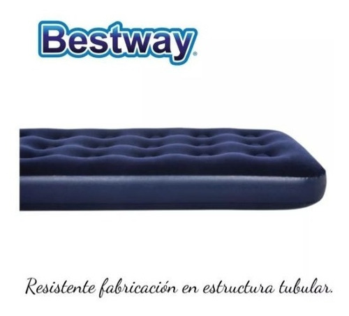 Colchón Inflable Bestway Sencillo De 185x76x22cm Color Azul
