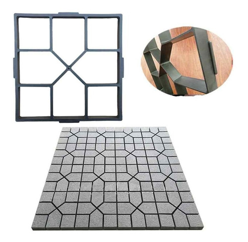 Forma Molde Piso Calçada Jardim C/manual -easy Piso Modelo B Forma Quadrada