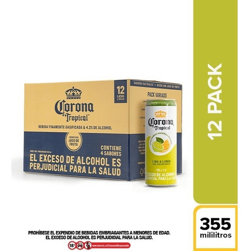 Cerveza Corona Lima Y Limon - mL a $24