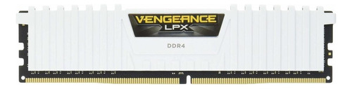 Memoria RAM Vengeance LPX gamer color blanco  16GB 2 Corsair CMK16GX4M2D3000C16