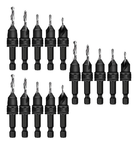 Avellanadores Longitudes, Mxrdp-003, 15pzs, 5,6,8,10,12mm, N