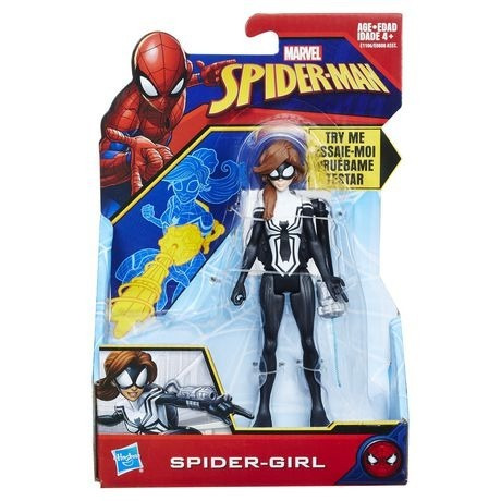 Figura Spidergirl 6 Pulgadas Traje Negro Marvel Hasbro  