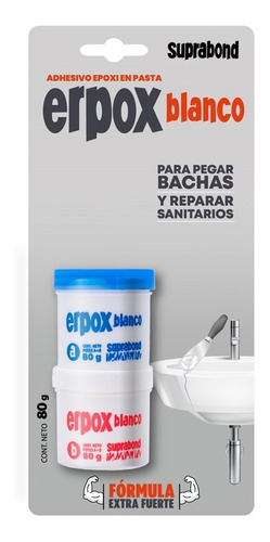 Imagen 1 de 5 de Nuevo Adhesivo Suprabond Erpox Blanco Bachas Y Sanitarios 80
