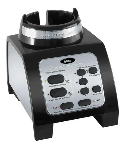 Licuadora Oster BRLY07 1.5 L negra con vaso de vidrio 120V