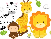 Comprar Kit Imprimible Animalitos De La Selva Candy Bar Cotillon 
