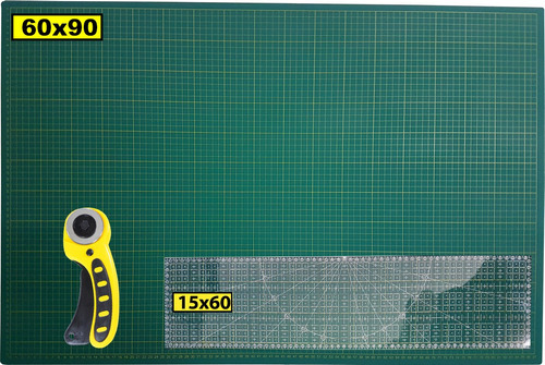 Tapete Corte A1 90x60 Régua 15x60 Cortador Circular Tecido.