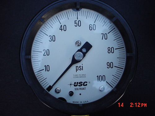 U.s. Gauge Co. Ametek 0 To 100 - 4-1/2 Dial & 1/4 Cct