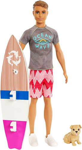 Ken De Barbie Surf Con Mascota Delfin Magico Nuevo Mattel