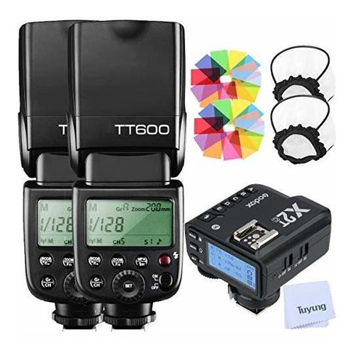 Godox 2pcs Tt600 Hss 1 / 8000s 2.4g Inalámbrico Gn60 Flash S