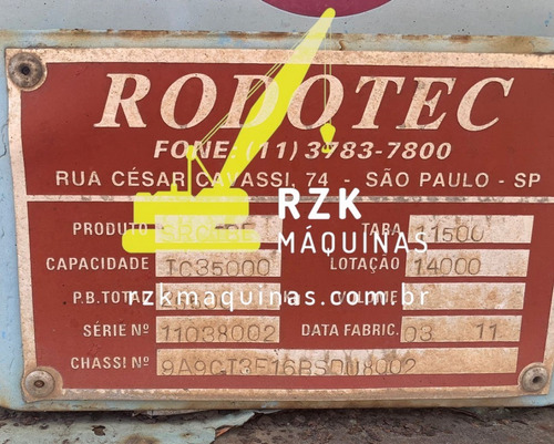 Imagem 8 de 15 de Carreta Prancha Reta 3 Eixos Rodotec Com Rampa - 2011