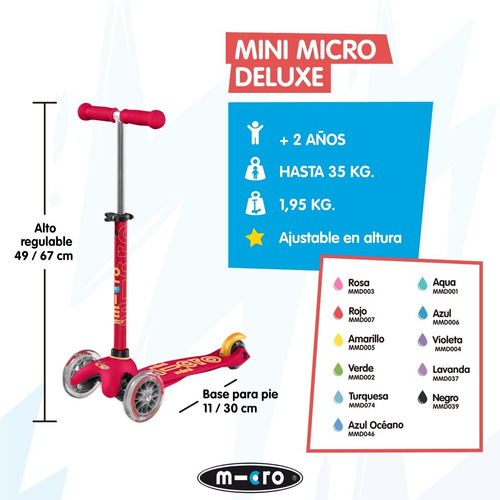 Skate Micro Mini Deluxe Lavender Standing Scooter para crianças