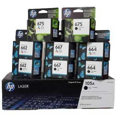 Cartuchos Hp 664 662 667 122 74 75 61 901 60 21 22 670 675