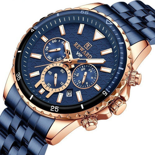 Reloj Reward Luxury Cronógrafo Luminoso For Hombre