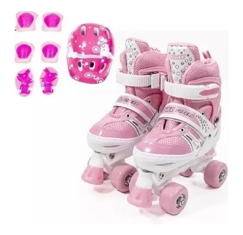 Patines 4 Ruedas Extensibles Con Proteccion Sharif Express 