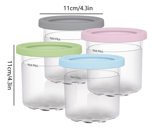 Recipiente Para Helado Ninja Creami Con Tapa, 4 Unidades, D