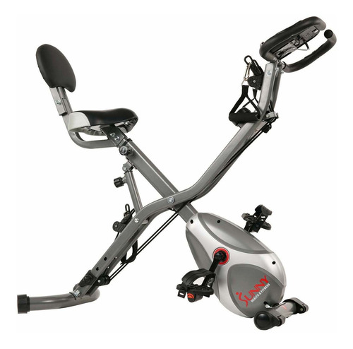 Bicicleta fija plegable Sunny Health & Fitness SF-B2710 color gris