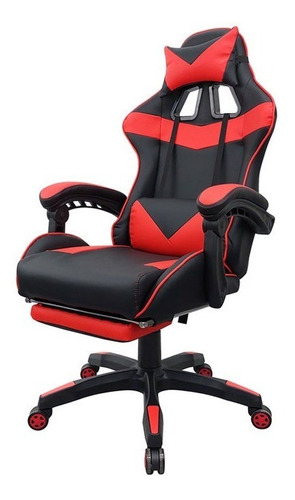 Silla de escritorio DeSillas Pro gamer extreme ergonómica  negra y roja