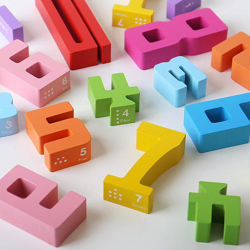 Mz Rompecabezas De Números De Madera For Niños, Juguete