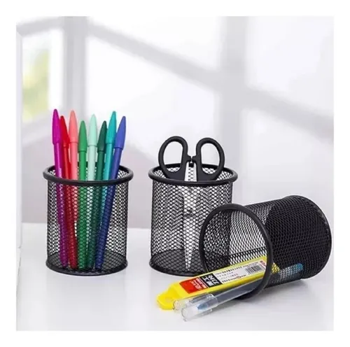 Porta Lapiz Rejilla Metalica Para Escritorio Organizador