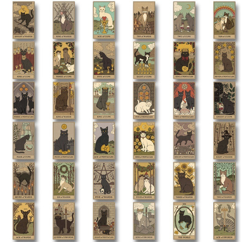  Tarot Gatos Sticker Adhesivo