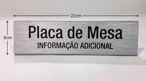 01 Placa De Mesa Reunião Jurado Personalizada Pvc 2mm