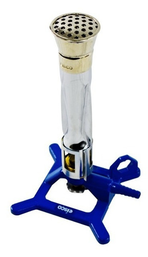 Mechero Fisher Alta Temperatura Btu 1900-3100 Eisco Color Azul Con Plateado