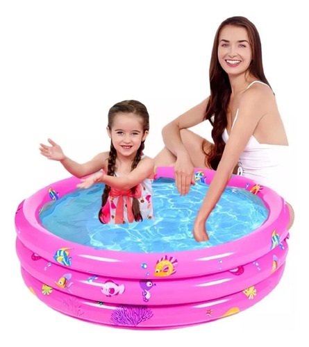 Piscina Inflable Plastico Infantil Bebe Verano 90 X 23 Cm