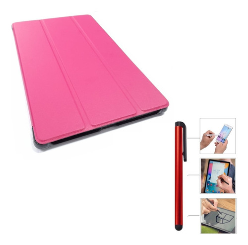 Funda Flip Cover + Lápiz Táctil Para Lenovo M10 10.1 2da Gen