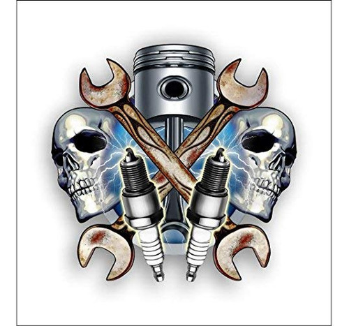 Skulls Y Piston Car Pegatinas Decals A Pru B08957r5c4_080424