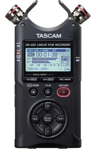 Imagem 2 de 9 de Gravador Voz Tascam Dr-40x Audio Digital Portátil