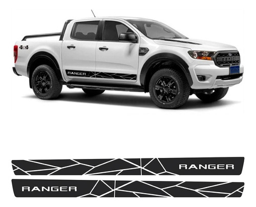 Kit Faixas Ranger Universal 2013 A 2021 Preto